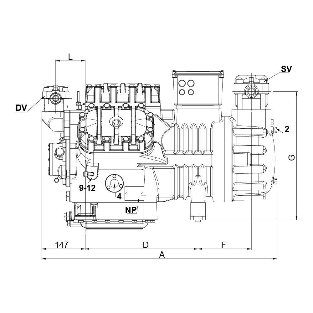 Reciprocating compressor Z50-168AXH - Elektronika S.A.